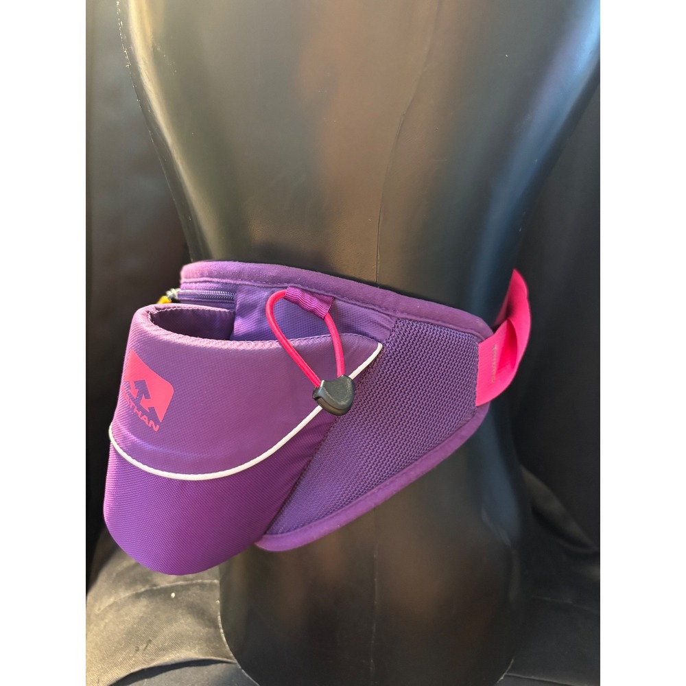 Nathan Running Belt Hydration Waist Pack Purple Pink Adjustable Water Bottle Bag